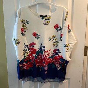 Sz XL floral pullover sweater from Context